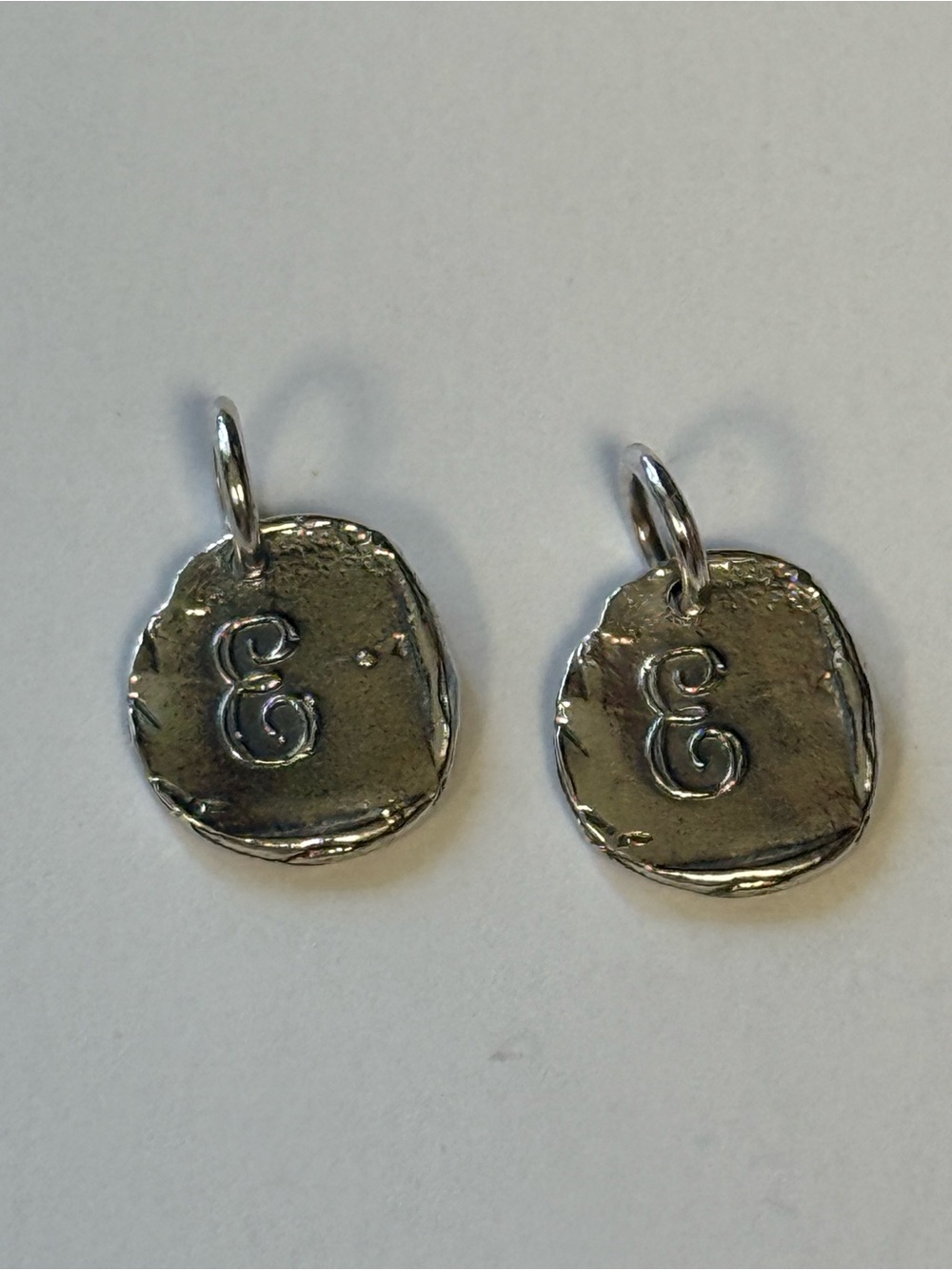 NWOT.  Waxing Poetic Sterling Silver ‘E’ Charm (1)